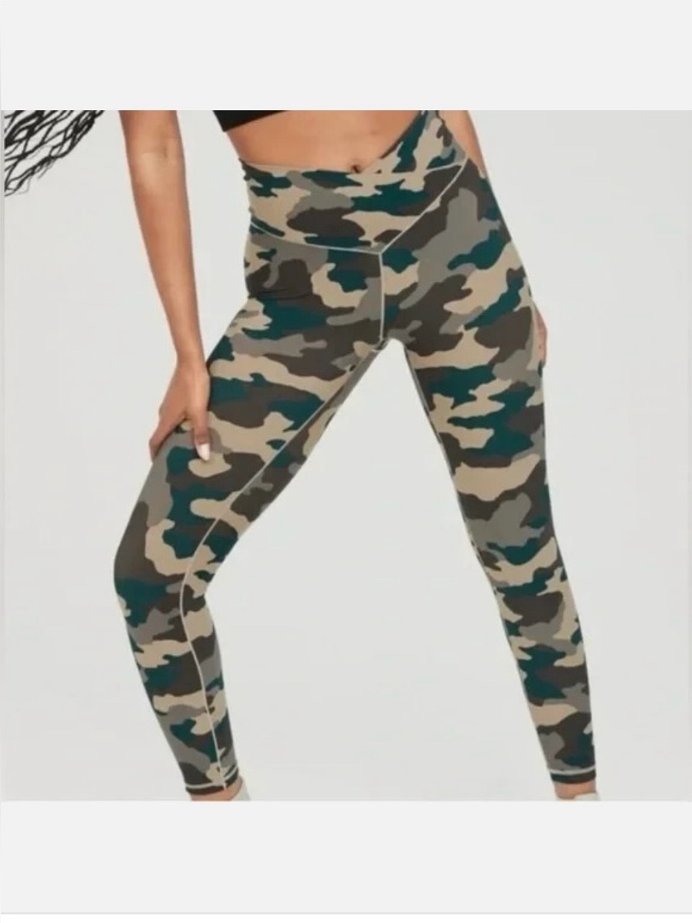 Aerie Offline Real Me High Waist 7/8 Crossover Legging Size S Camo Pull On